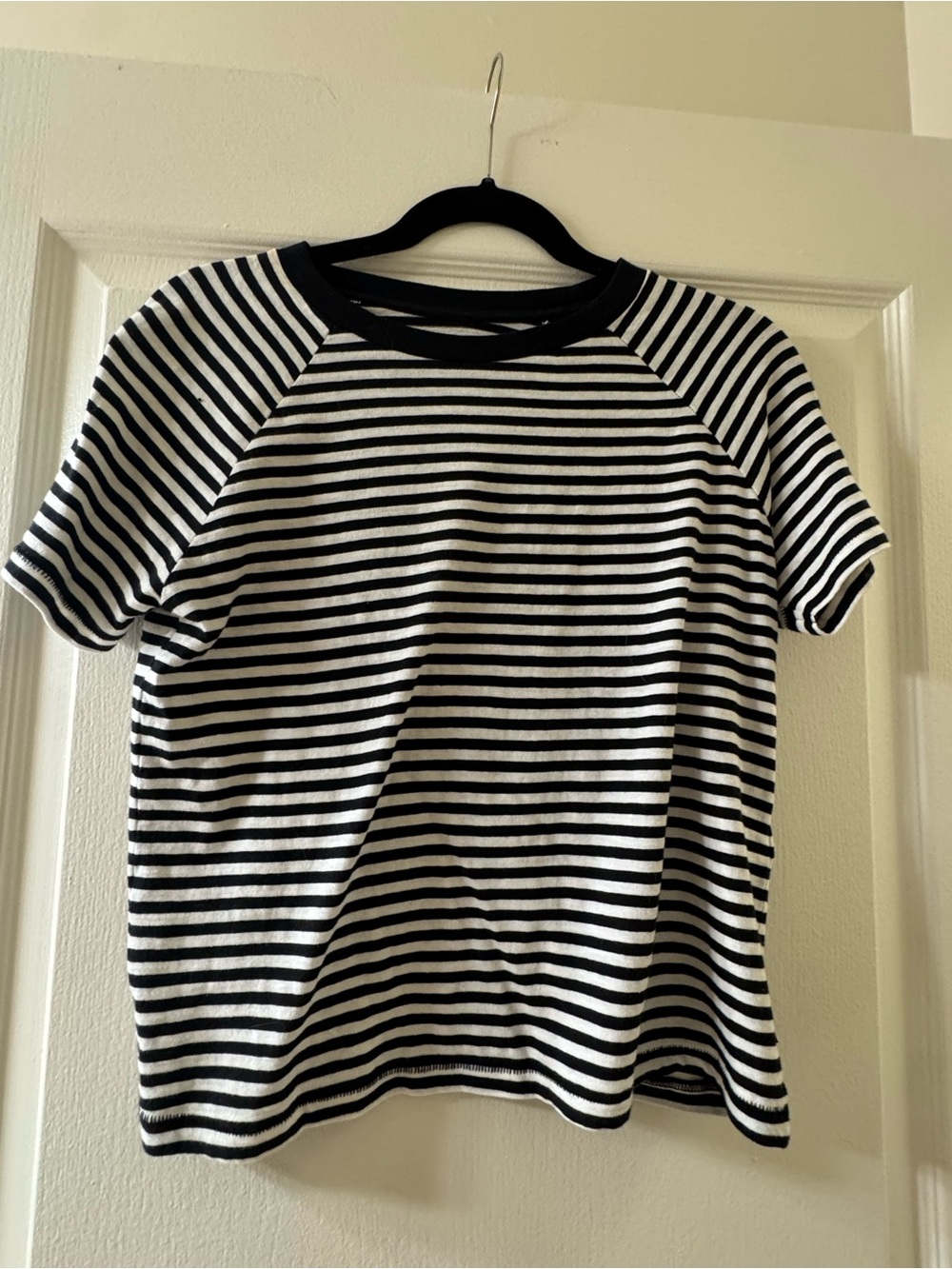 Levi's Black & White Striped Crew Neck Tee
